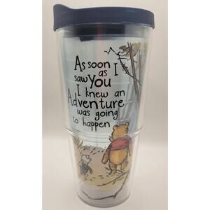 Tervis Winnie The Pooh Tumbler Cup 24oz Insulated Blue Top Piglet 2017 Disney